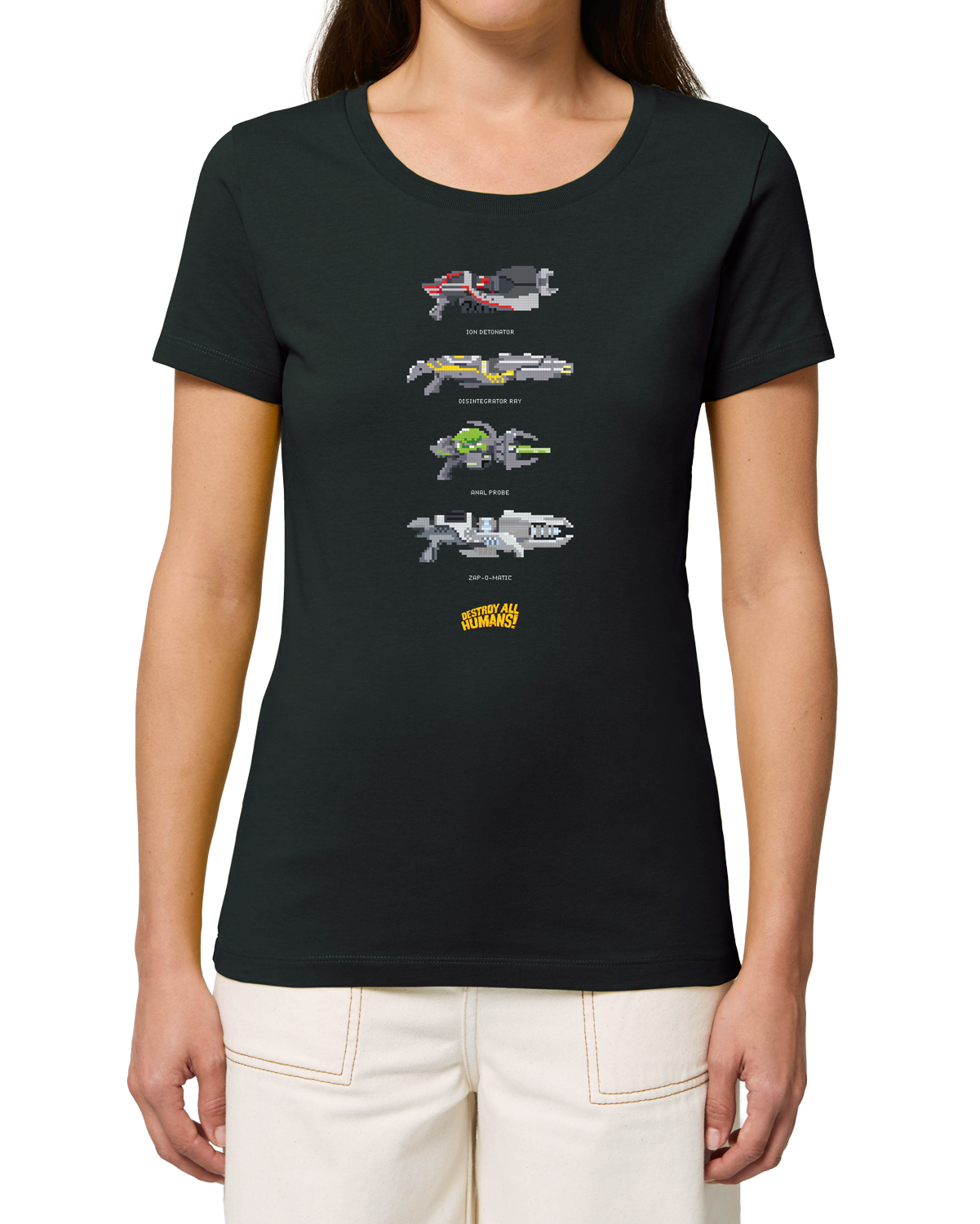 Destroy all Humans Girlie T-Shirt "Pixel Weapons"